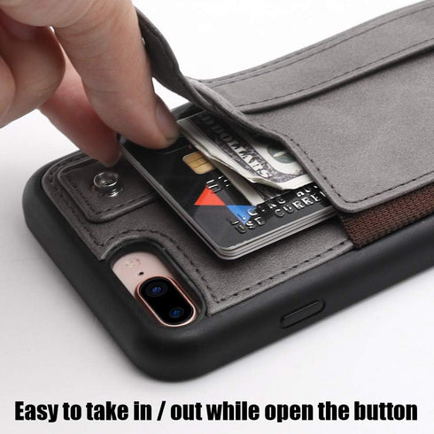 TOOVREN Upgraded iPhone 7 Plus Case, iPhone 8 Plus Wallet Case, Necklace Lanyard Case with Kickstand Card Holder, Ajust Detachable Anti-Lost Lanya...